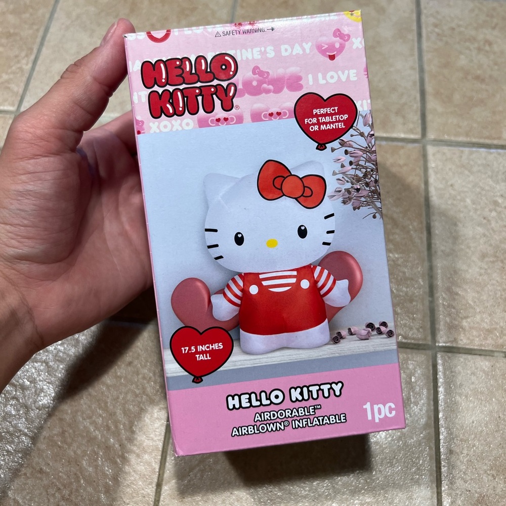 Hello Kitty Valentines Holiday Inflatable 17.5 inches